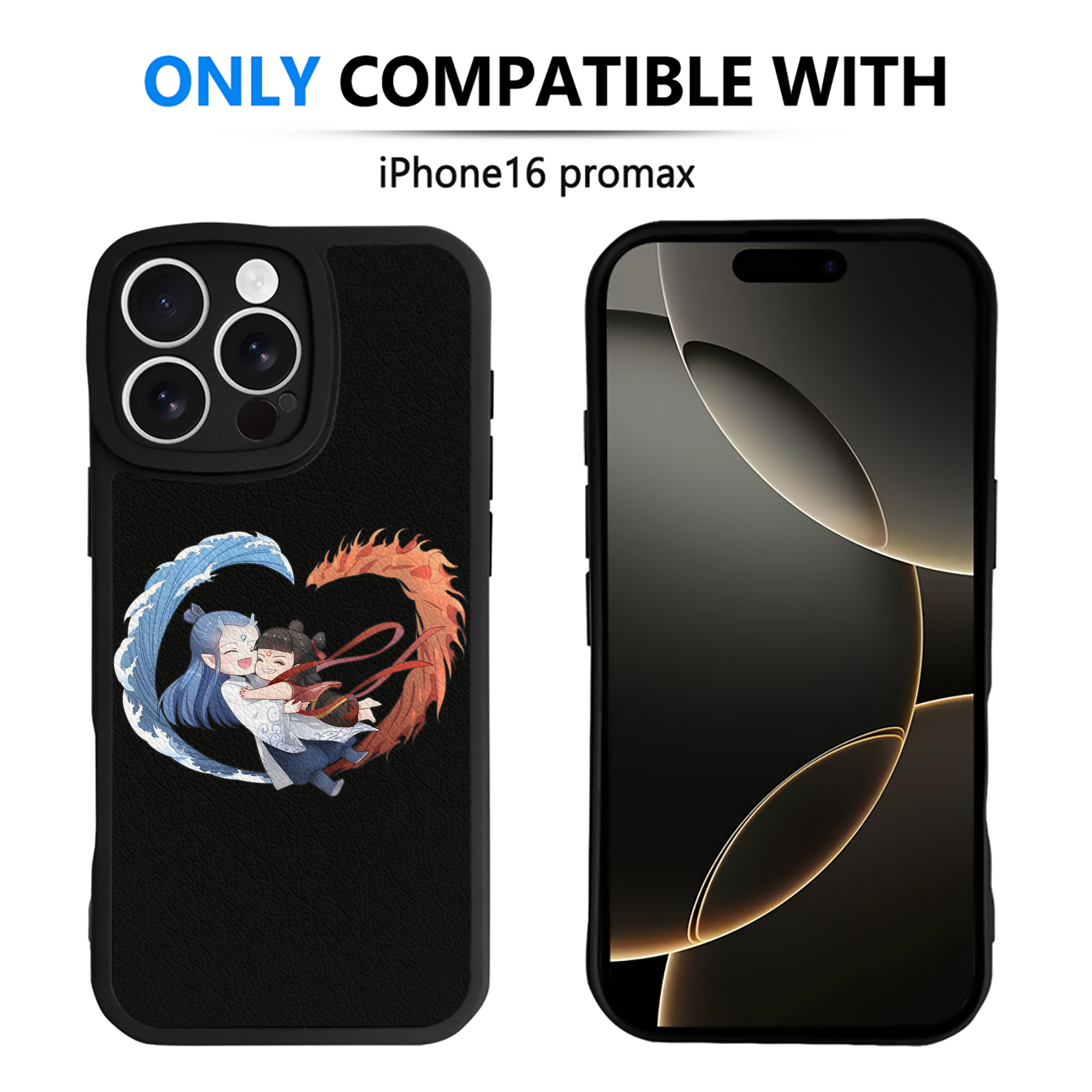 （画像用） Ne Zha 2 ナタ 魔童の大暴れ 【iPhone 16シリーズ対応】シリコンスマホケース（レザー調） 材質：シリコン